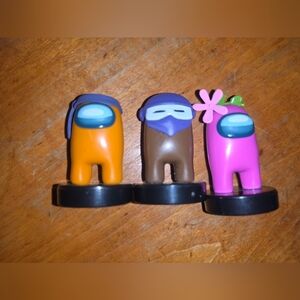 Toikido Among Us Crewmate Stampers Vinyl Figure Set / Lot of 3